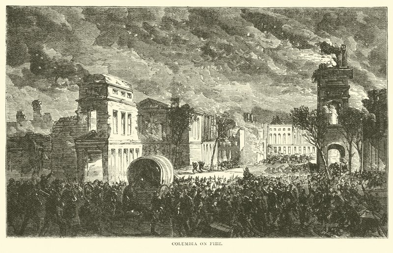 Columbia in brand, februari 1865 door American School