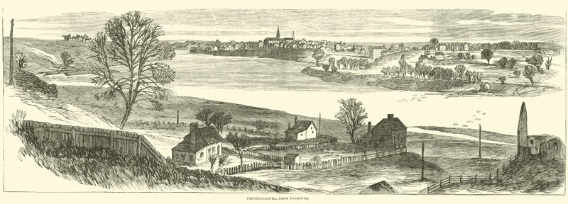 Fredericksburg, vanuit Falmouth, november 1862 door American School