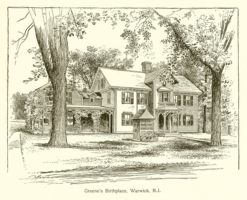 Geboorteplaats van Greene, Warwick, R.I. door American School