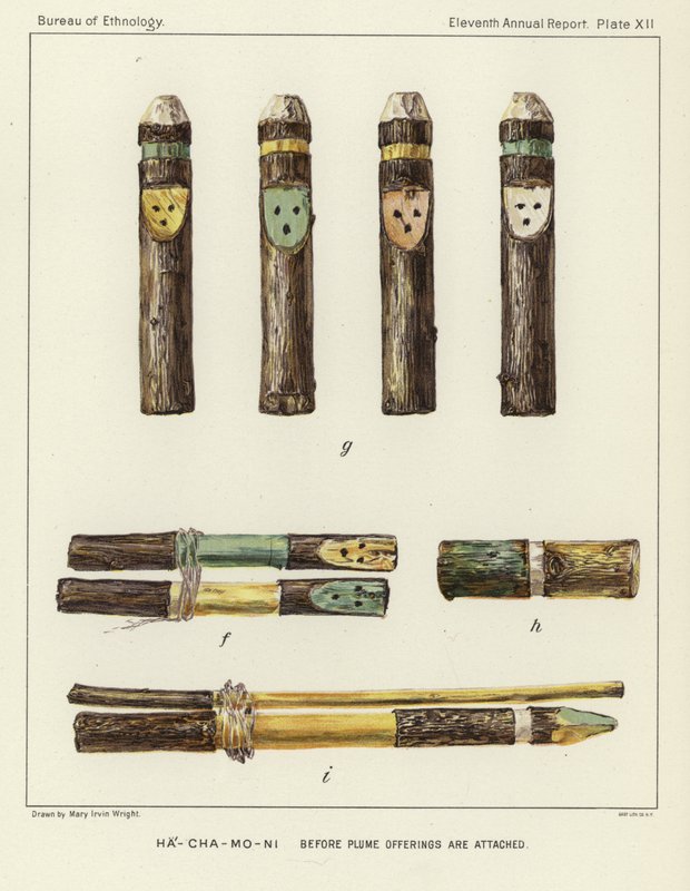 Ha-Cha-Mo-Ni voordat pluimoffers zijn bevestigd door American School