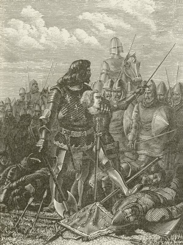Hendrik V bij de Slag van Agincourt door American School