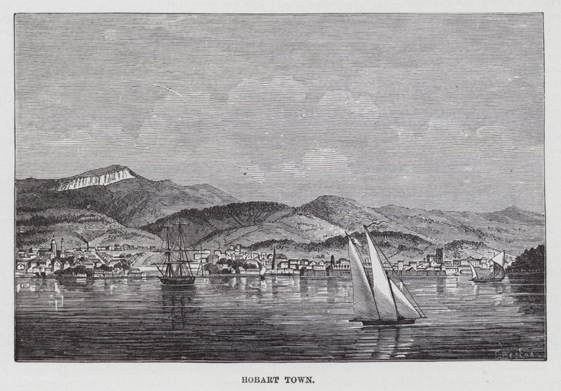 Hobart Town (gravure) door American School