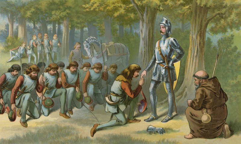 Koning Richard vergeeft Robin en zijn mannen door American School