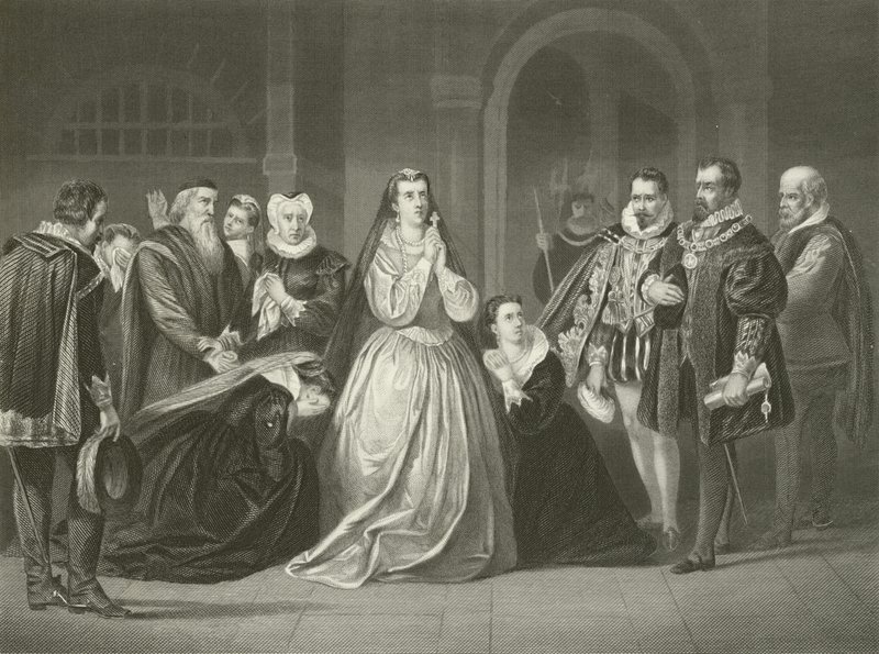 Laatste momenten van Mary, Koningin van Schotland, 1587 door American School