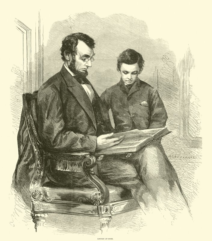 Lincoln thuis, april 1865 door American School