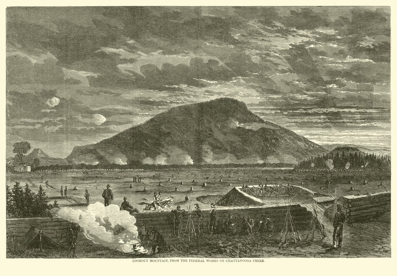 Lookout Mountain, vanaf de federale werken aan Chattanooga Creek, november 1863 door American School