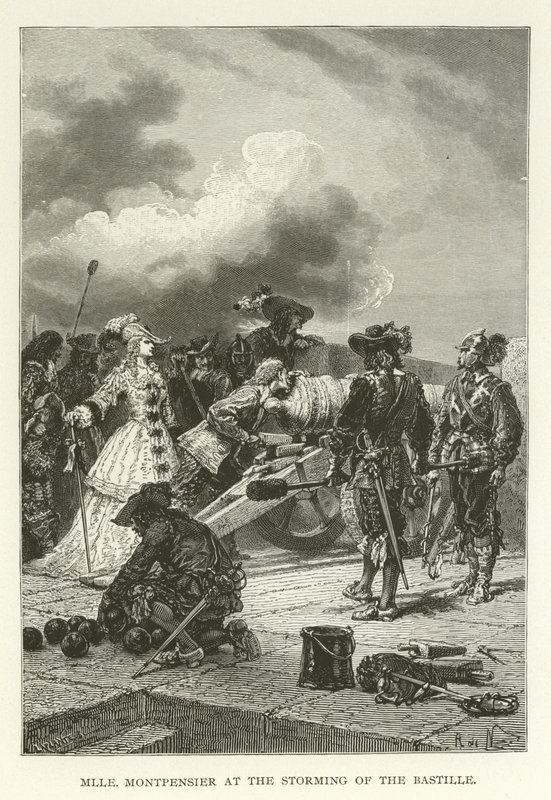 Mademoiselle Montpensier bij de Bestorming van de Bastille door American School