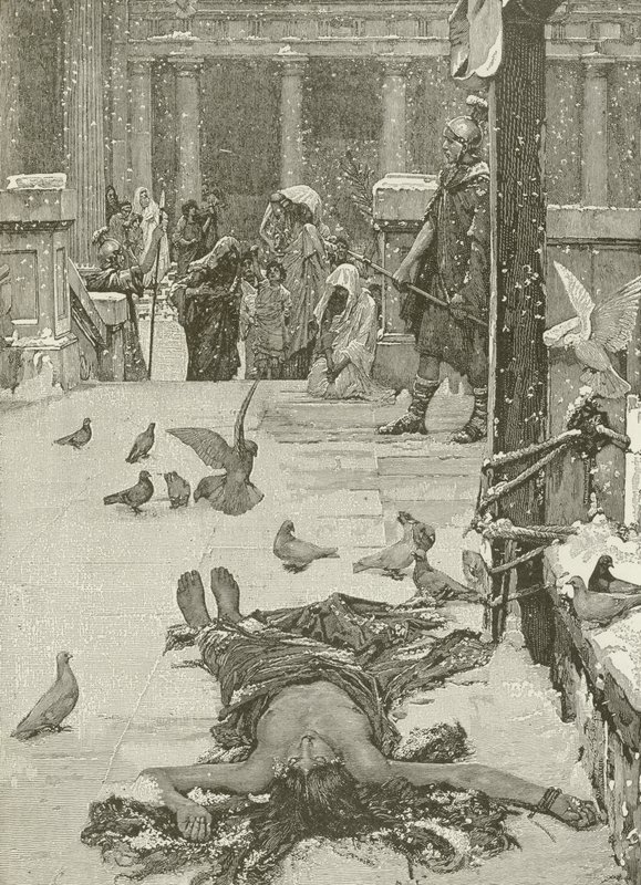 Martelaarschap van St Eulalia, naar het schilderij van J W Waterhouse door American School