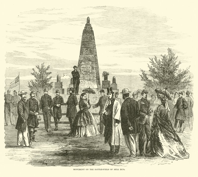 Monument op het slagveld van Bull Run, september 1862 door American School