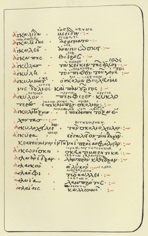 Pagina uit de Glosaire d