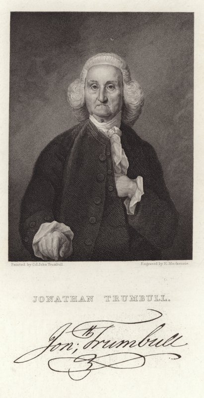 Portret van Jonathan Trumbell door American School