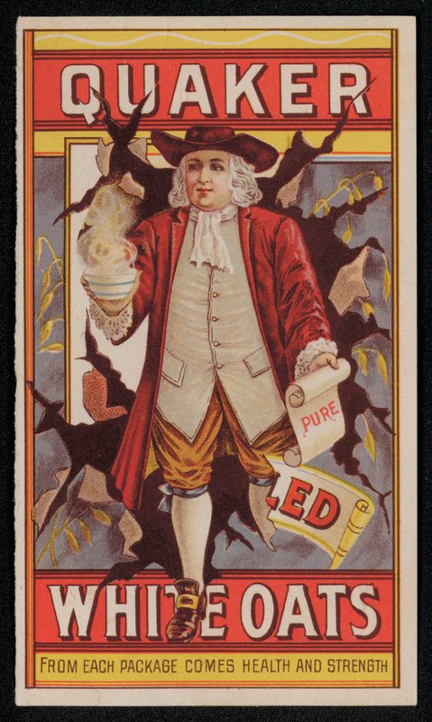 Quaker Oats, advertentie eind 19e of begin 20e eeuw door American School