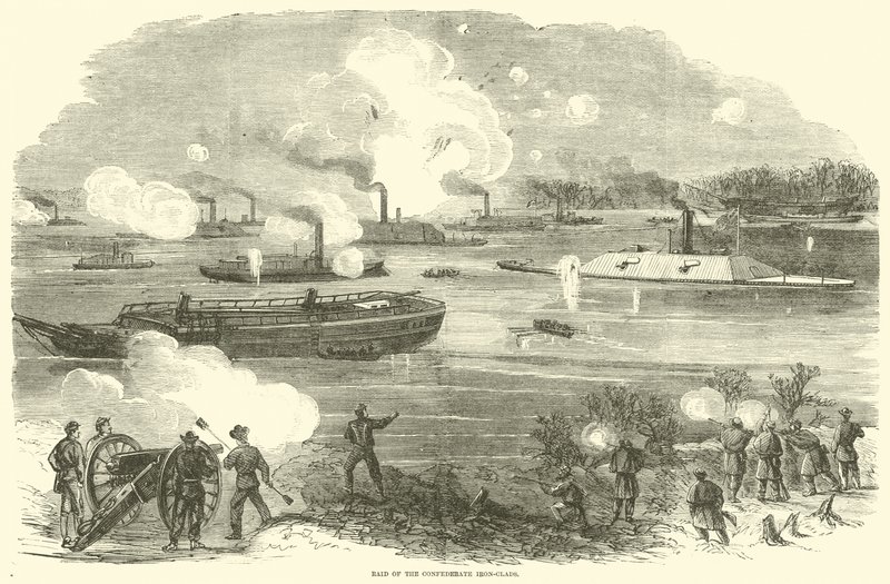 Aanval van de Zuidelijke ijzerclads, februari 1865 door American School