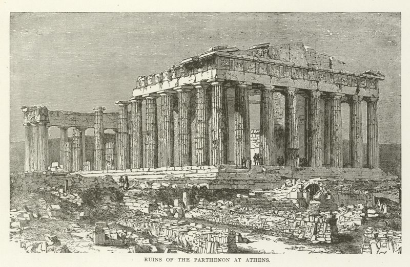 Ruïnes van het Parthenon in Athene door American School