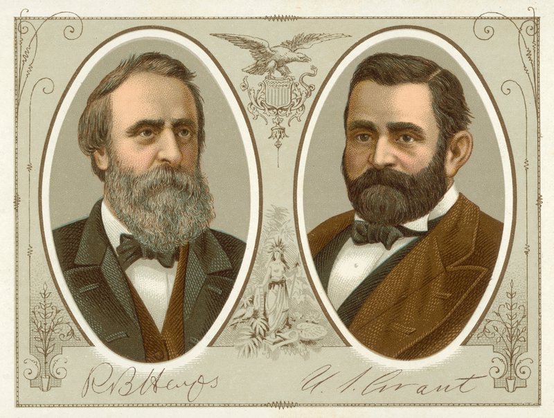 Rutherford B Hayes, Ulysses S Grant door American School