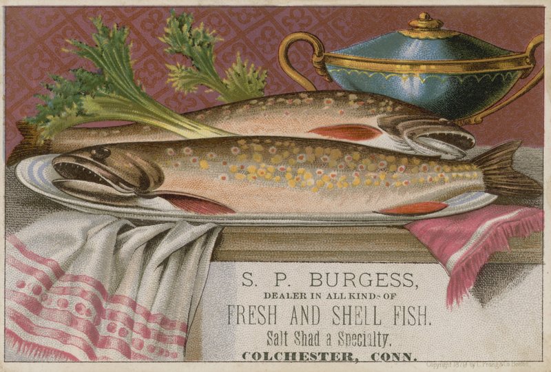 S P Burgess, handelskaart door American School