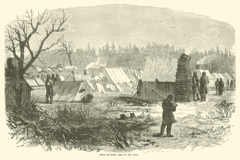 Slavenverblijven, Leger van de James, maart 1865 door American School
