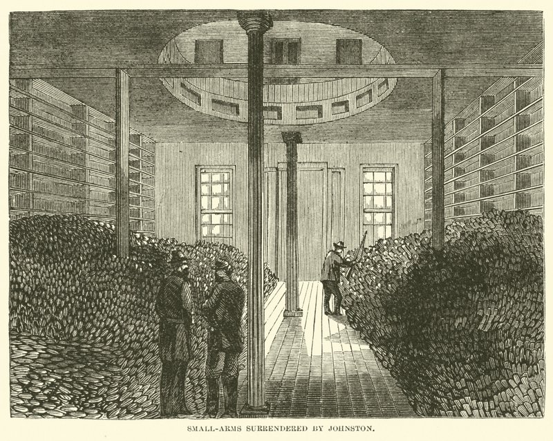 Kleine wapens overgegeven door Johnston, april 1865 door American School