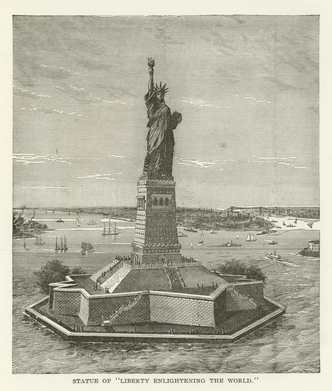 Standbeeld van Vrijheid Verlicht de Wereld door American School