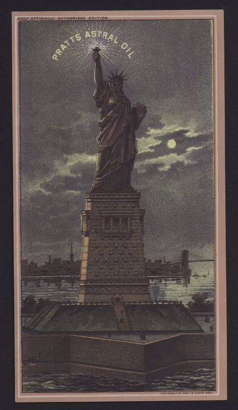 Vrijheidsbeeld bij nacht, Pratts Astral Oil door American School