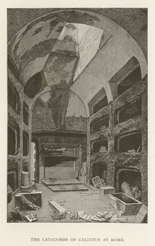 De Catacomben van Calixtus in Rome door American School