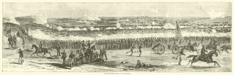 De Zuidelijke nederlaag bij Winchester, september 1864 door American School
