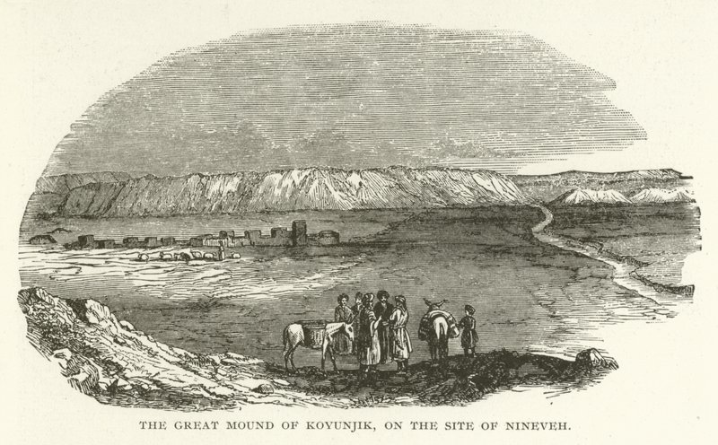 De Grote Heuvel van Koyunjik, op de locatie van Nineveh door American School