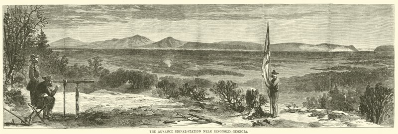 Het vooruitgeschoven seinstation bij Ringgold, Georgia, mei 1864 door American School