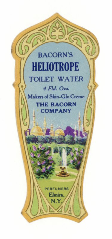 Toiletwaterlabel, Heliotrope door American School
