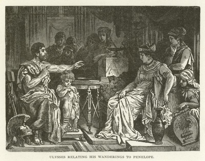Odysseus vertelt zijn omzwervingen aan Penelope door American School
