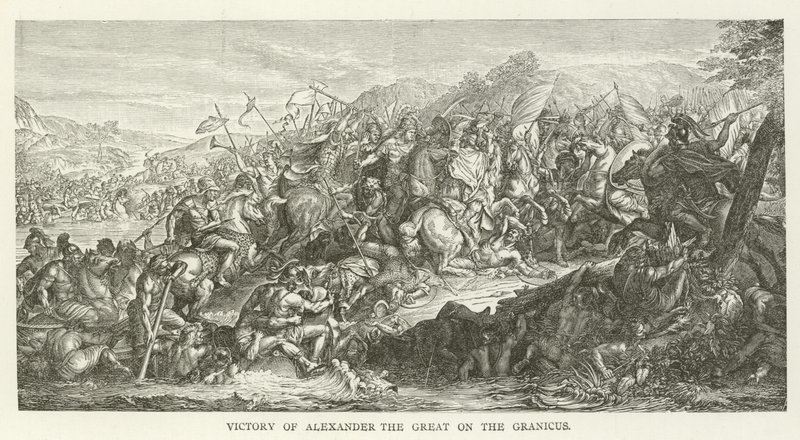 Overwinning van Alexander de Grote bij de Granicus door American School