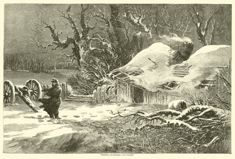 Winterkwartieren, op wacht, februari 1864 door American School