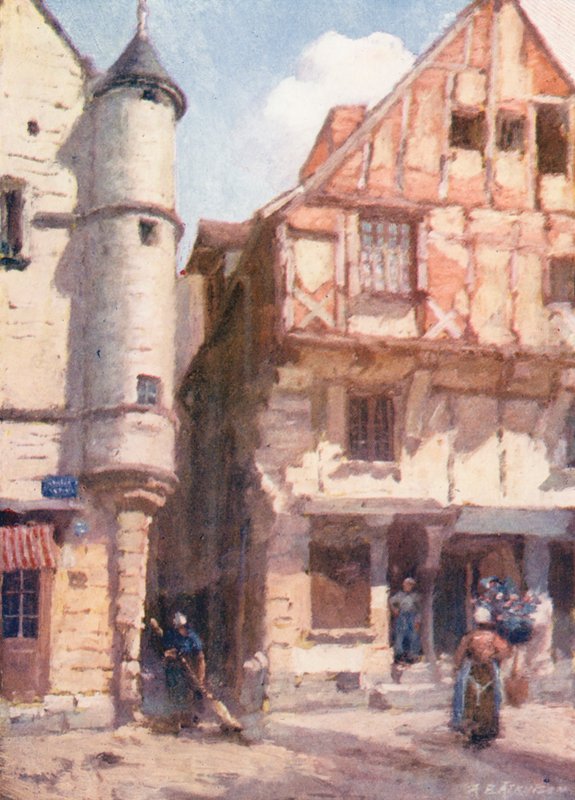 Oude huizen in Chinon door Amy B. Atkinson