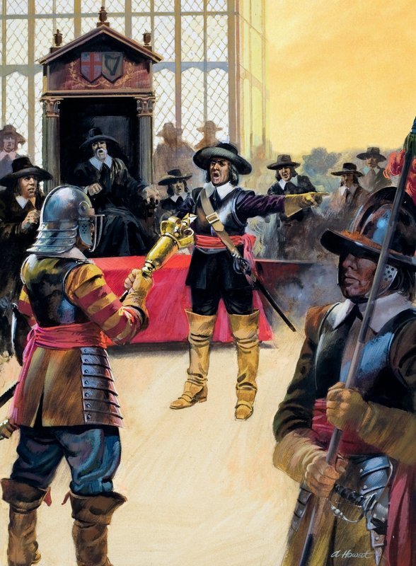 Cromwell ontslaat parlementsleden door Andrew Howat