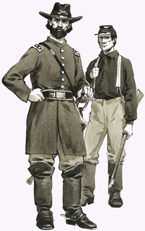 Een officier en cavalerist van de US Cavalerie door Angus McBride