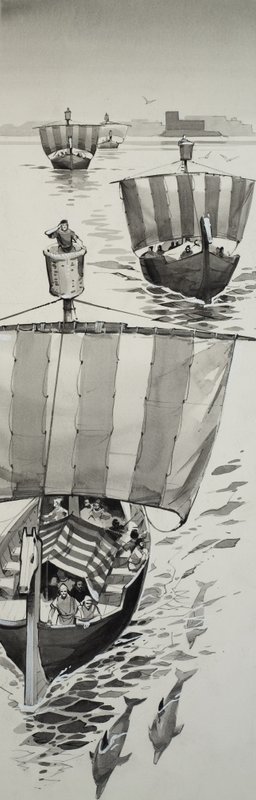 Feniciërs (gouache op papier) door Angus McBride
