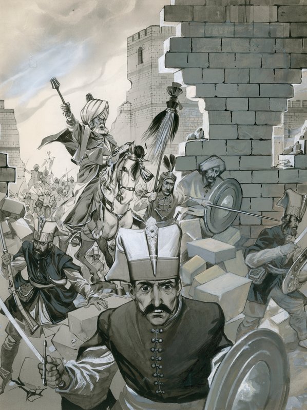 De val van Constantinopel door Angus McBride