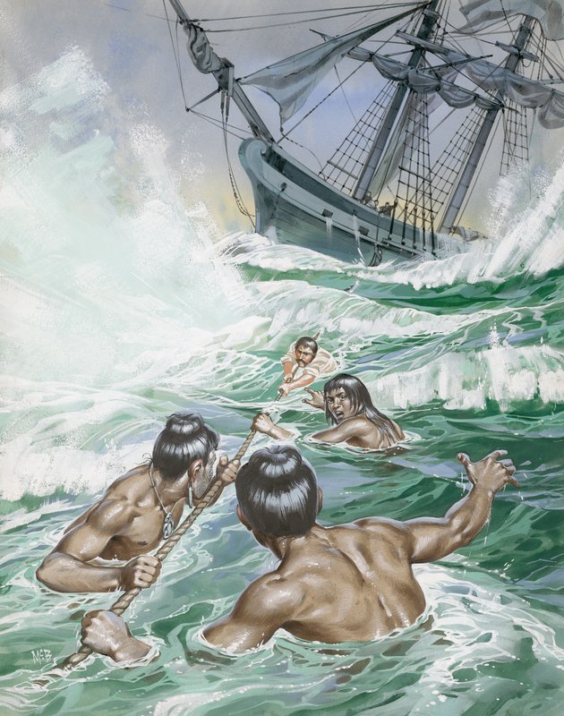 Het heldendom van een Maori-vrouw door Angus McBride