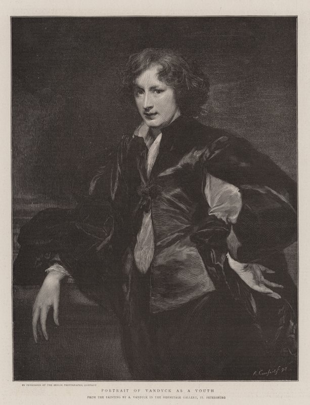 Portret van Vandyck als jongeling door Anthony van Dyck