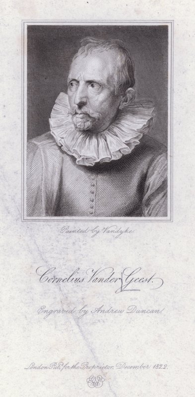 Cornelis van der Geest, Vlaamse kruidenhandelaar en kunstverzamelaar (gravure) door Anthony van (after) Dyck