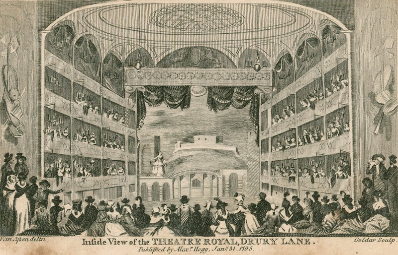 Binnenaanzicht van het Theatre Royal, Drury Lane, Londen door Anthony van Assen