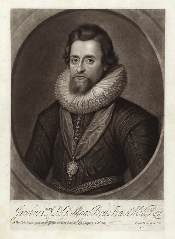 Portret van Koning James I door Anthony van Dyck