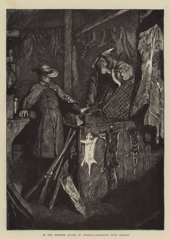 In de Westelijke Staten van Amerika, ruilhandel met Indianen door Arthur Boyd Houghton