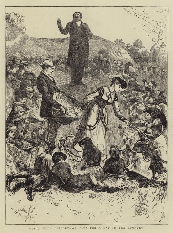 Onze Londense Kinderen, een Pleidooi voor een Dag op het Platteland door Arthur Boyd Houghton