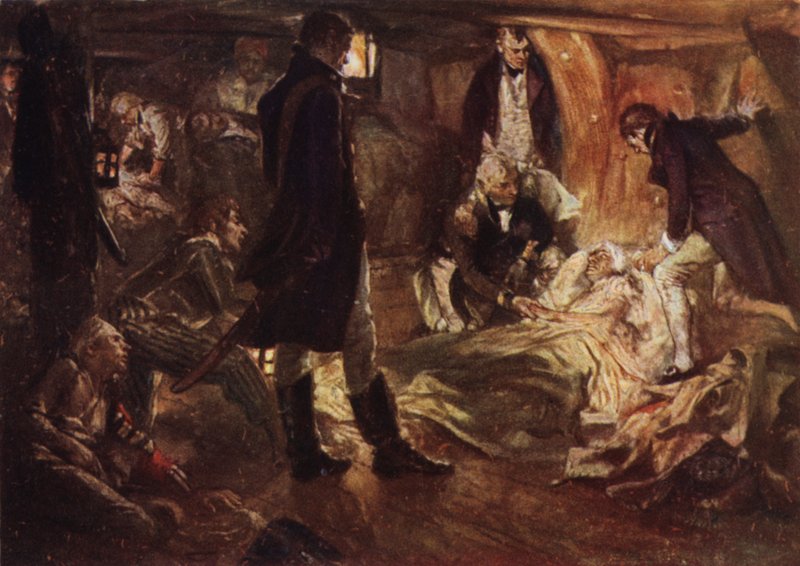 Nelson sterft in de cockpit van de Victory door Arthur David McCormick