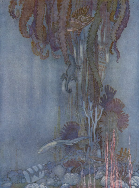 Ik dacht wat een pijn het was om te verdrinken (kleur litho) door Arthur George Watts