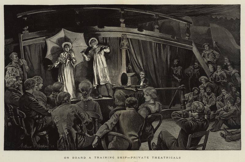 Aan boord van een opleidingsschip, privé-theater door Arthur Hopkins