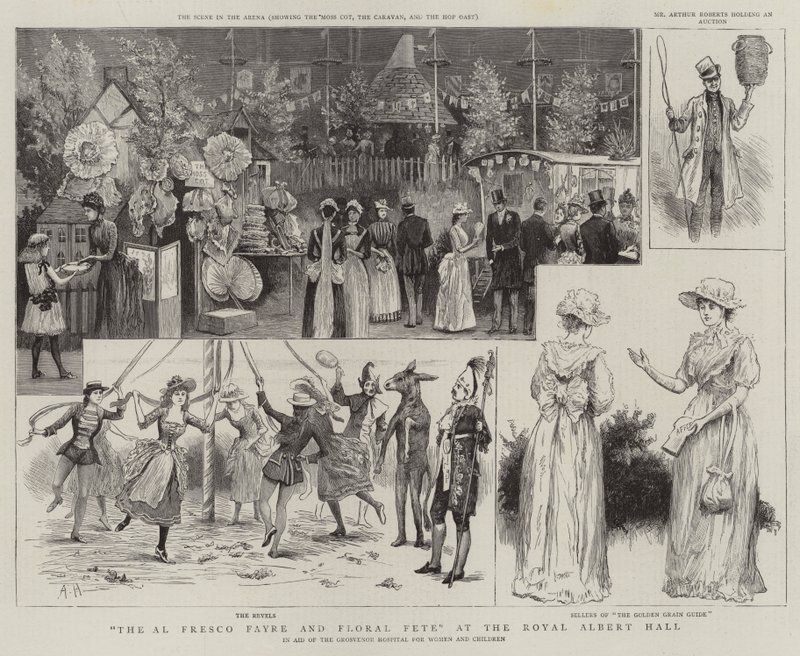 De Al Fresco Kermis en Bloemenfeest in de Royal Albert Hall door Arthur Hopkins