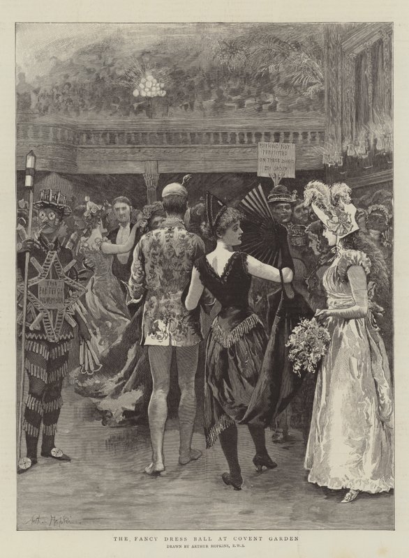 Het Kostuumfeest in Covent Garden door Arthur Hopkins