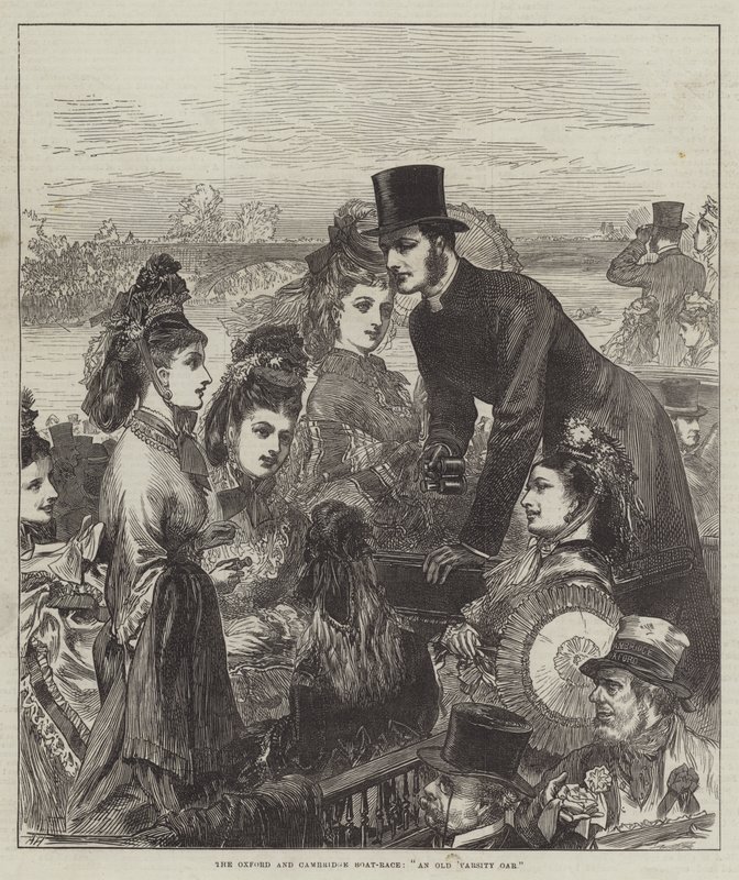De Oxford en Cambridge bootrace, een oude varsity roeier door Arthur Hopkins